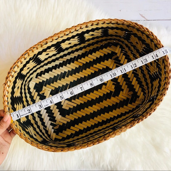 Artisan Oval Boho Basket - Picture 10 of 16